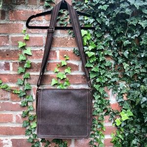 Vintage leather messenger bag